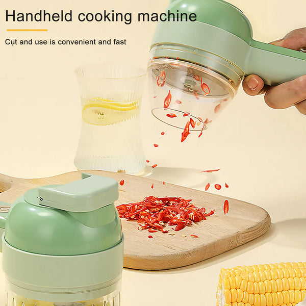 4-in-1 Portable Electric Vegetable Cutter Set