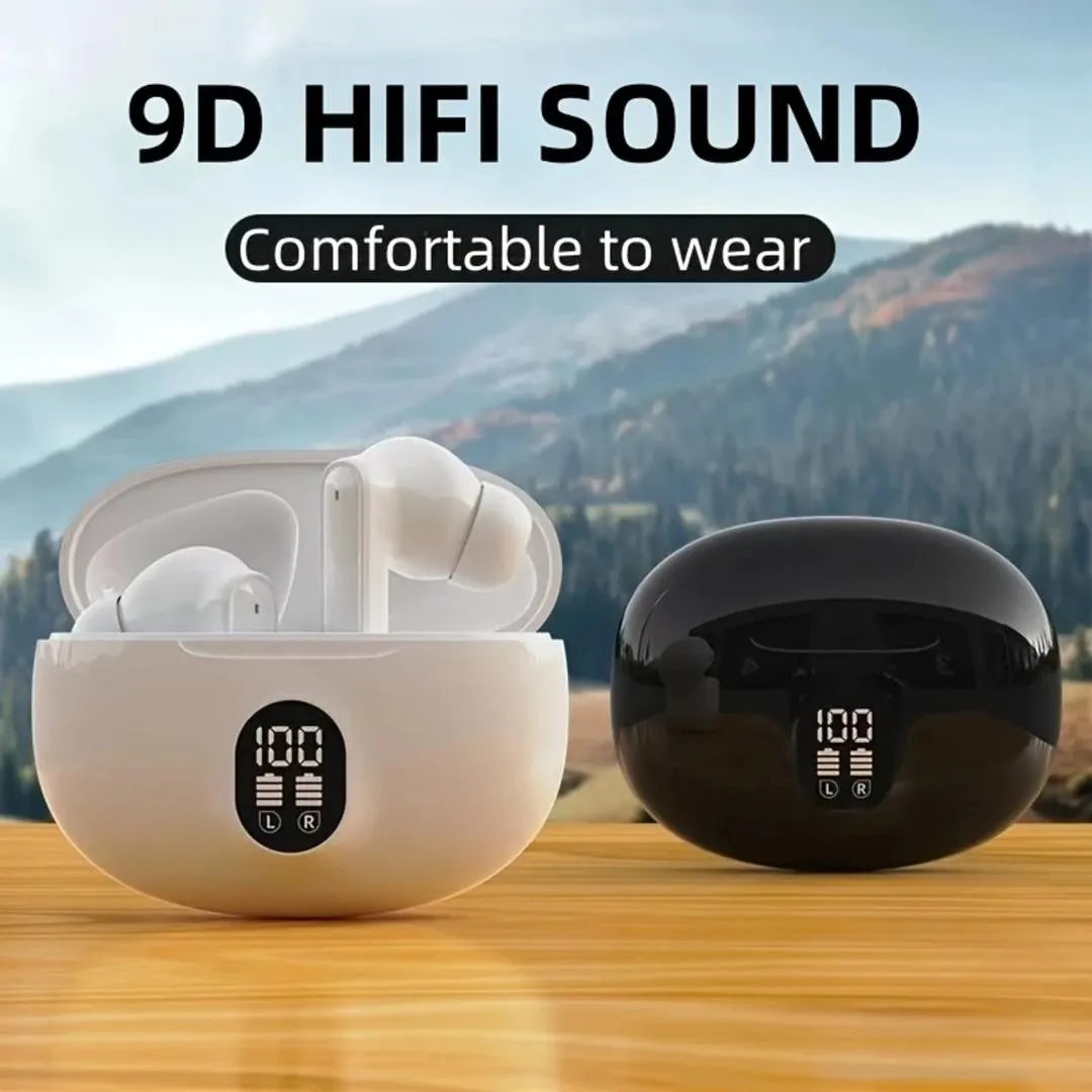 Stereo Earbuds with Touch Control & Bass Sound Black
