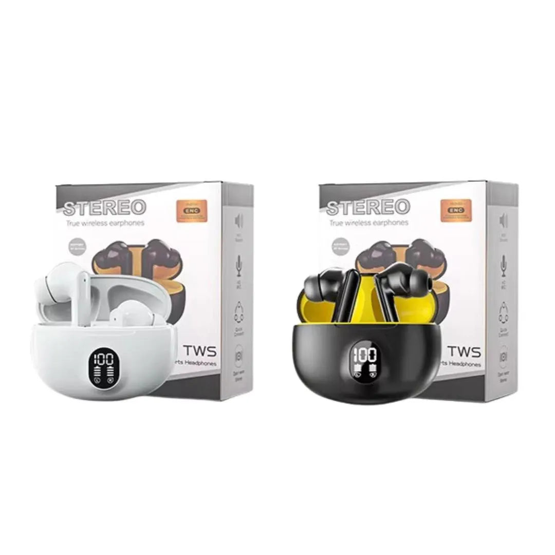 Stereo Earbuds with Touch Control & Bass Sound Black