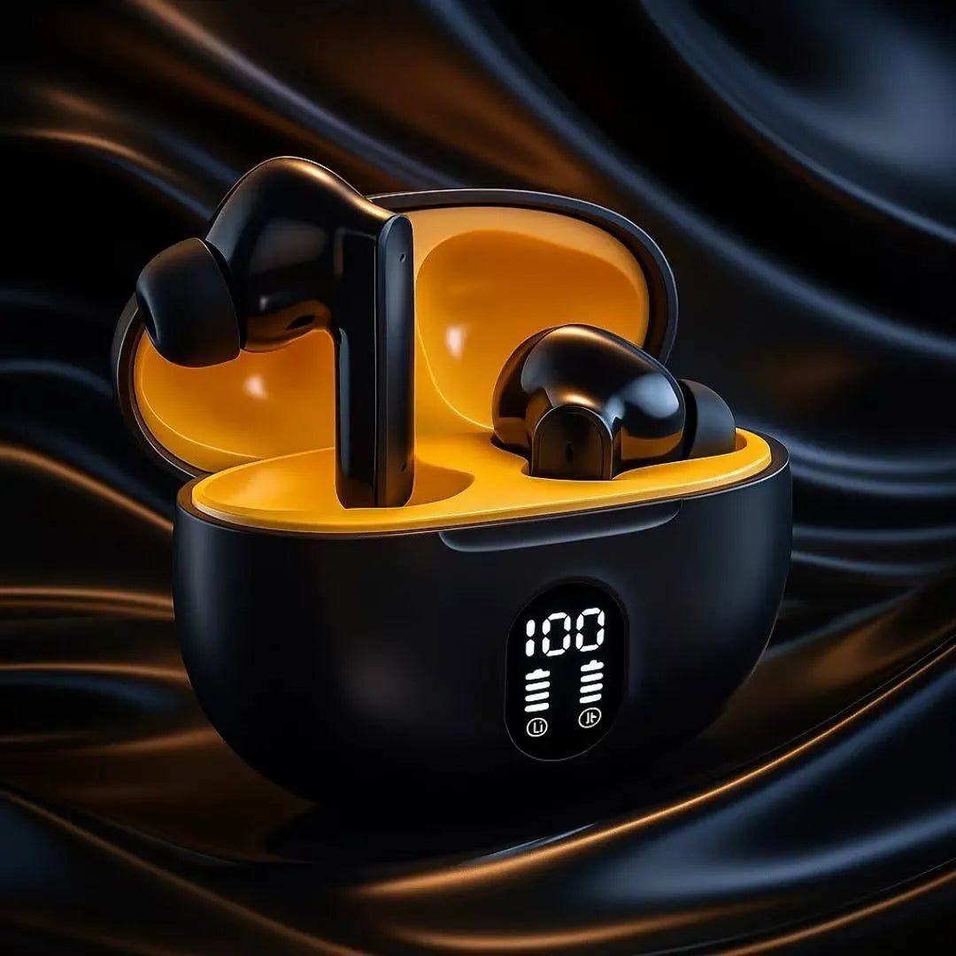 Stereo Earbuds with Touch Control & Bass Sound Black