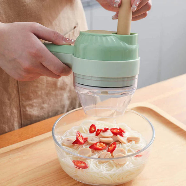 4-in-1 Portable Electric Vegetable Cutter Set