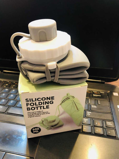 600ml Folding Silicone Water Bottle Sports Water Bottle